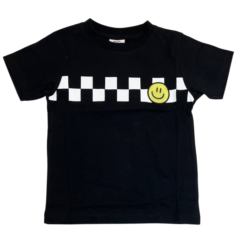 Mish Check Smile Black Infant Tee