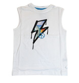 Mish Surf Bolt White Infant Muscle Tank