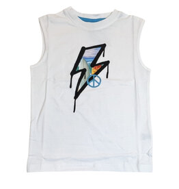 Mish Surf Bolt White Infant Muscle Tank