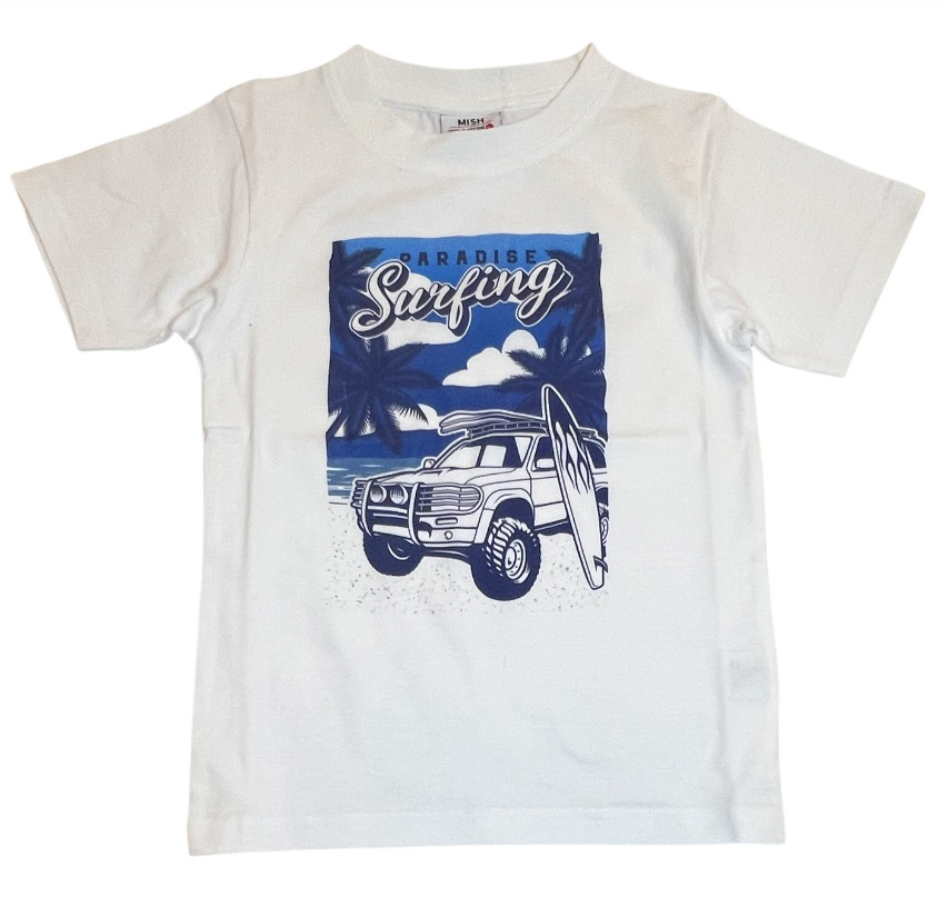Mish Surfing White Infant Tee