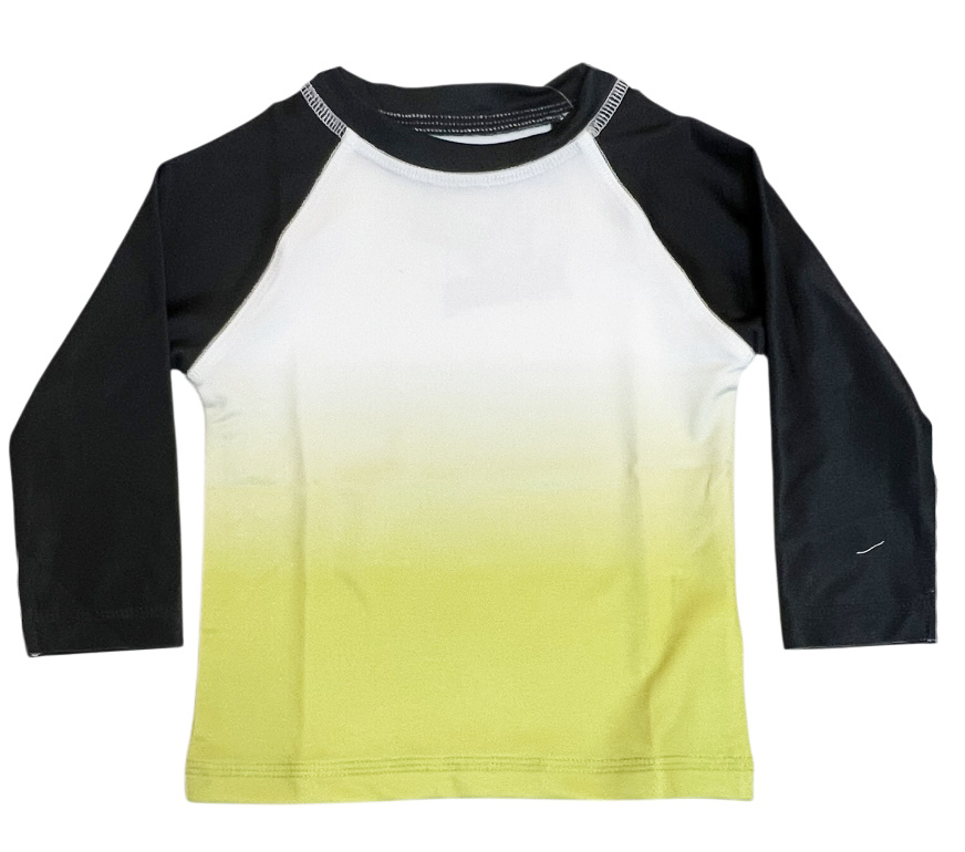 Mish Yellow Ombre Blk. Infant Rashguard