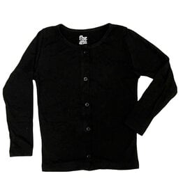 FBZ Black Ribbed Cardigan