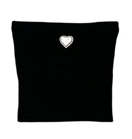 FBZ Cut Out Heart Black Tube Top