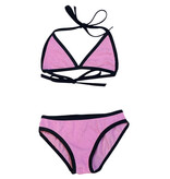 Cruz Pink/Blk Triangle Crinkle Bikini