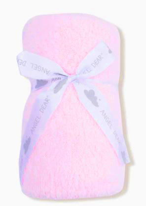 Angel Dear Pink Chenille Blanket