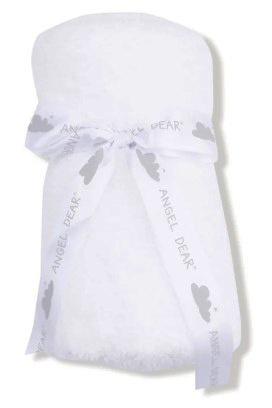 Angel Dear White Chenille Blanket