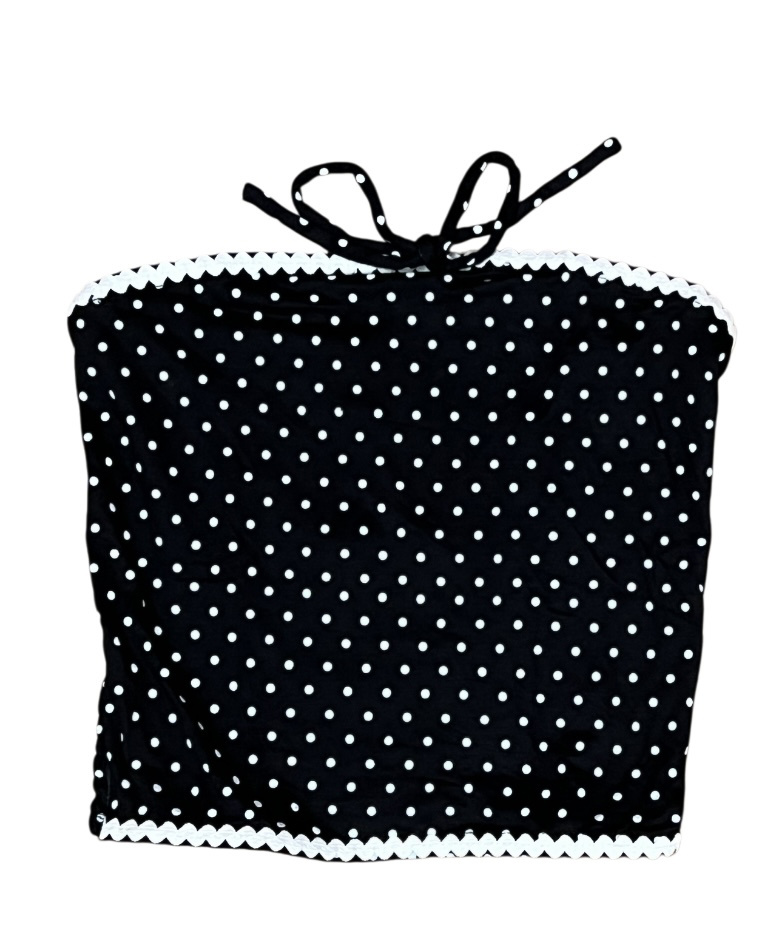FBZ Black/Wht Dot Tube Top