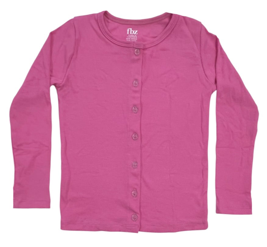 FBZ Pink Ribbed Cardigan