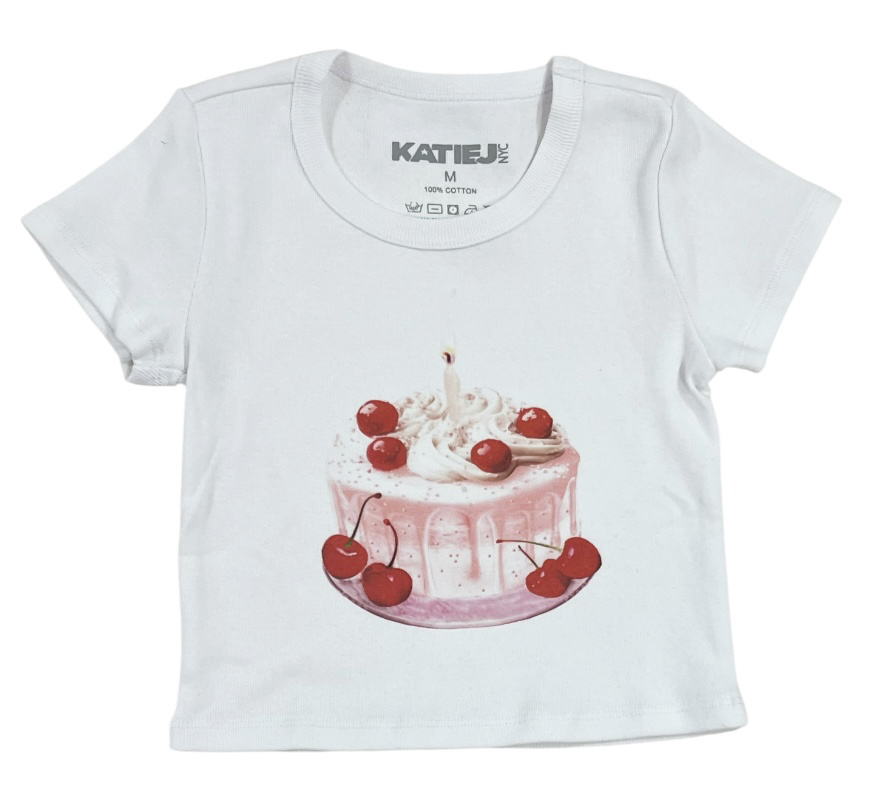 KatieJ NYC Cherry Cake  SS Tee