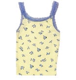 FBZ Yellow/Blue Lace Trim Tank Top