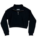 KatieJ NYC Black 3/4 Zip Sweatshirt