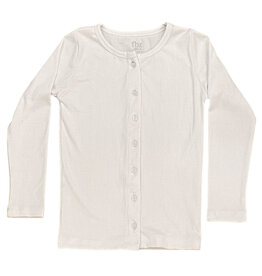 FBZ White Ribbed Cardigan