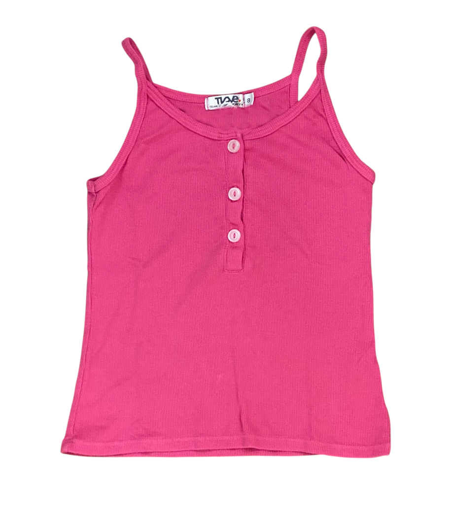 T2Love Fuchsia Stappy Ribbed Tank