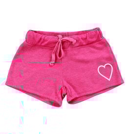 T2Love Fuchsia Draw String Heart Shorts