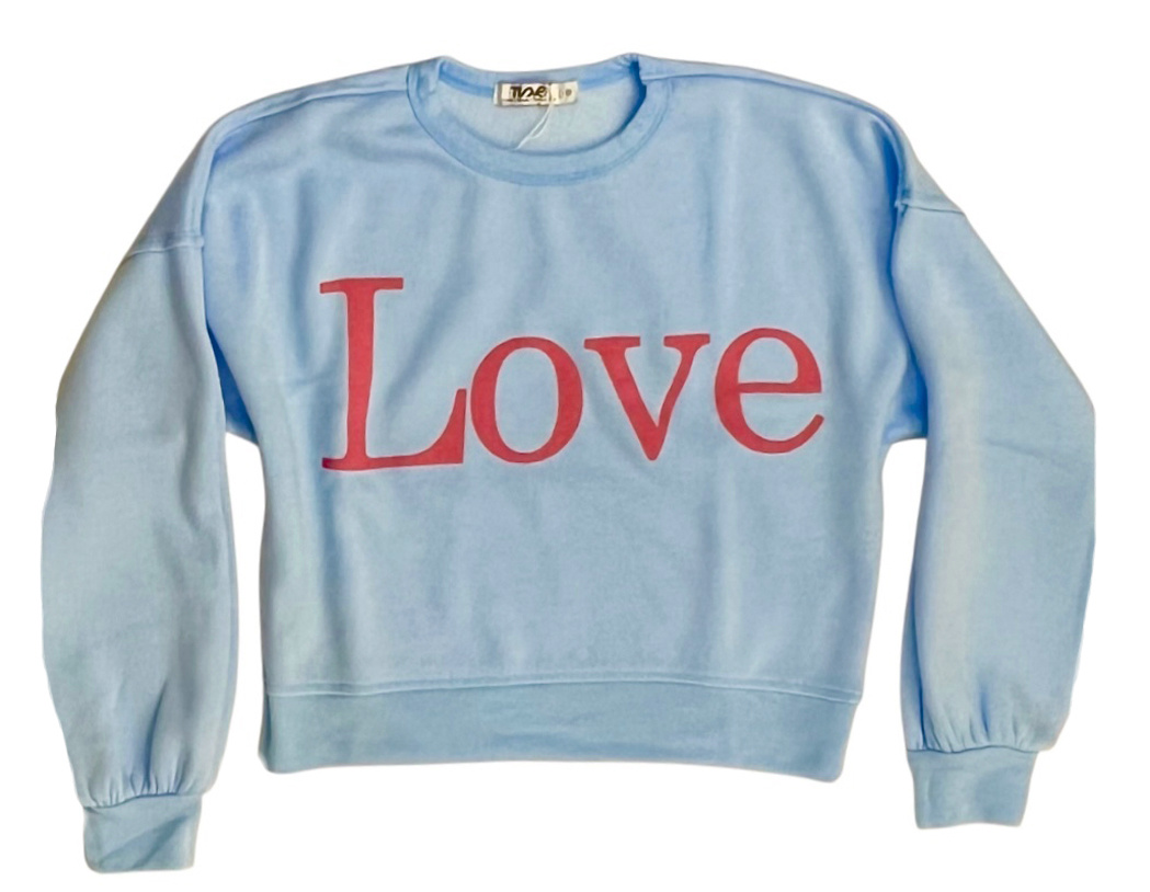 T2Love Sky Blue Love Sweatshirt