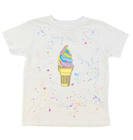 Rock Candy Ice Cream Cone  Splatter SS Tee