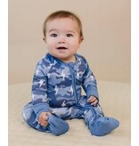 LPK Blue Camo Bolt Bamboo Footie