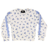 FBZ Blue Rose/Lace Trim Sweatshirt