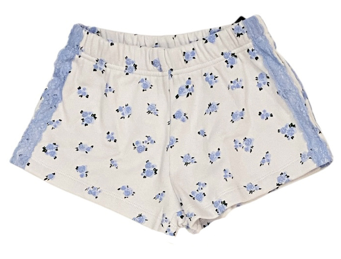 FBZ Blue Rose/Lace Trim Sweatshort