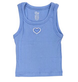 FBZ Cut Out Heart Blue Tank Top