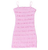 FBZ Pink Ruffle Stretch Dress