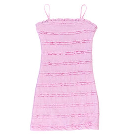 FBZ Pink Ruffle Stretch Dress