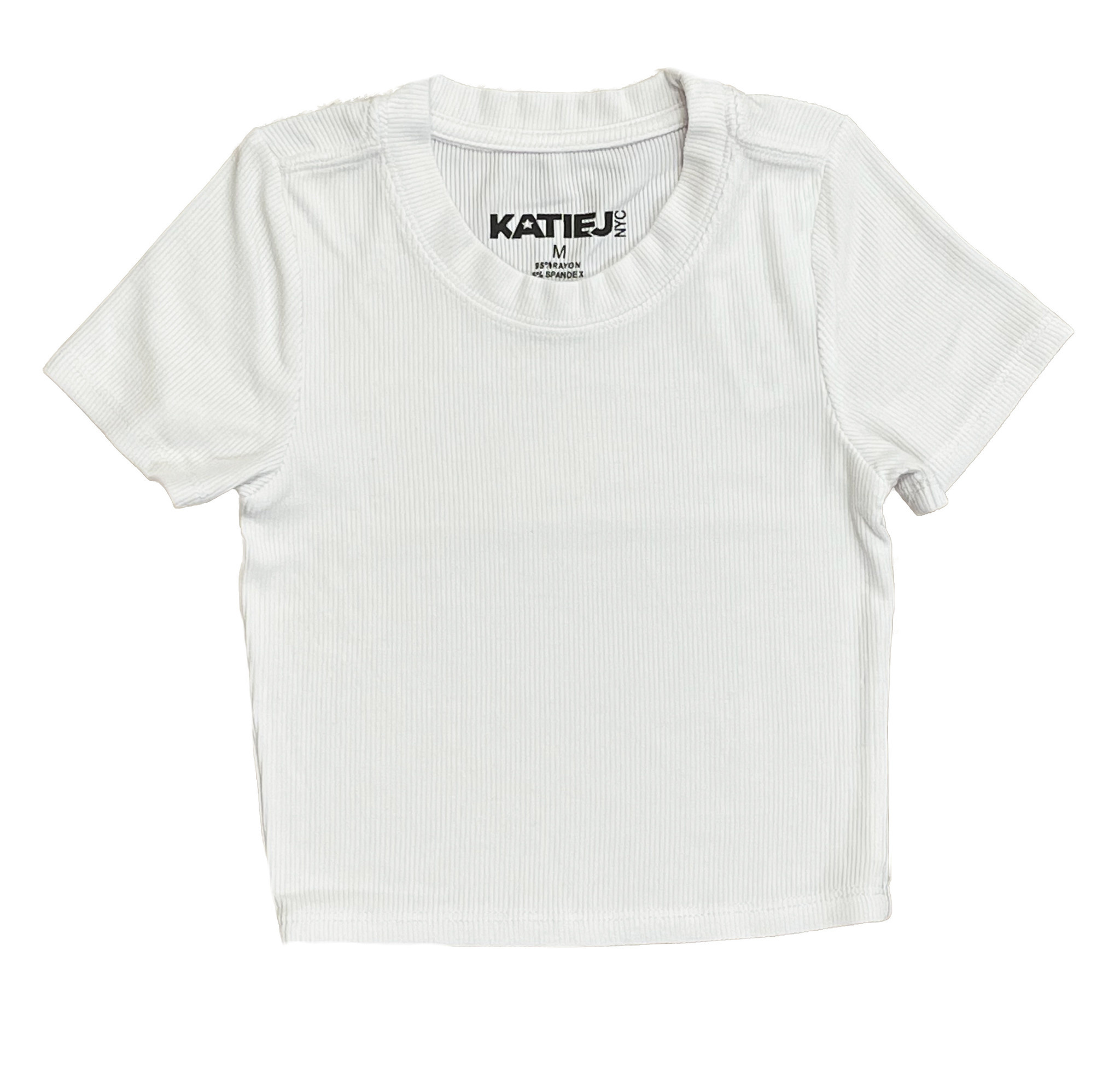 KatieJ NYC White Livi SS Tee