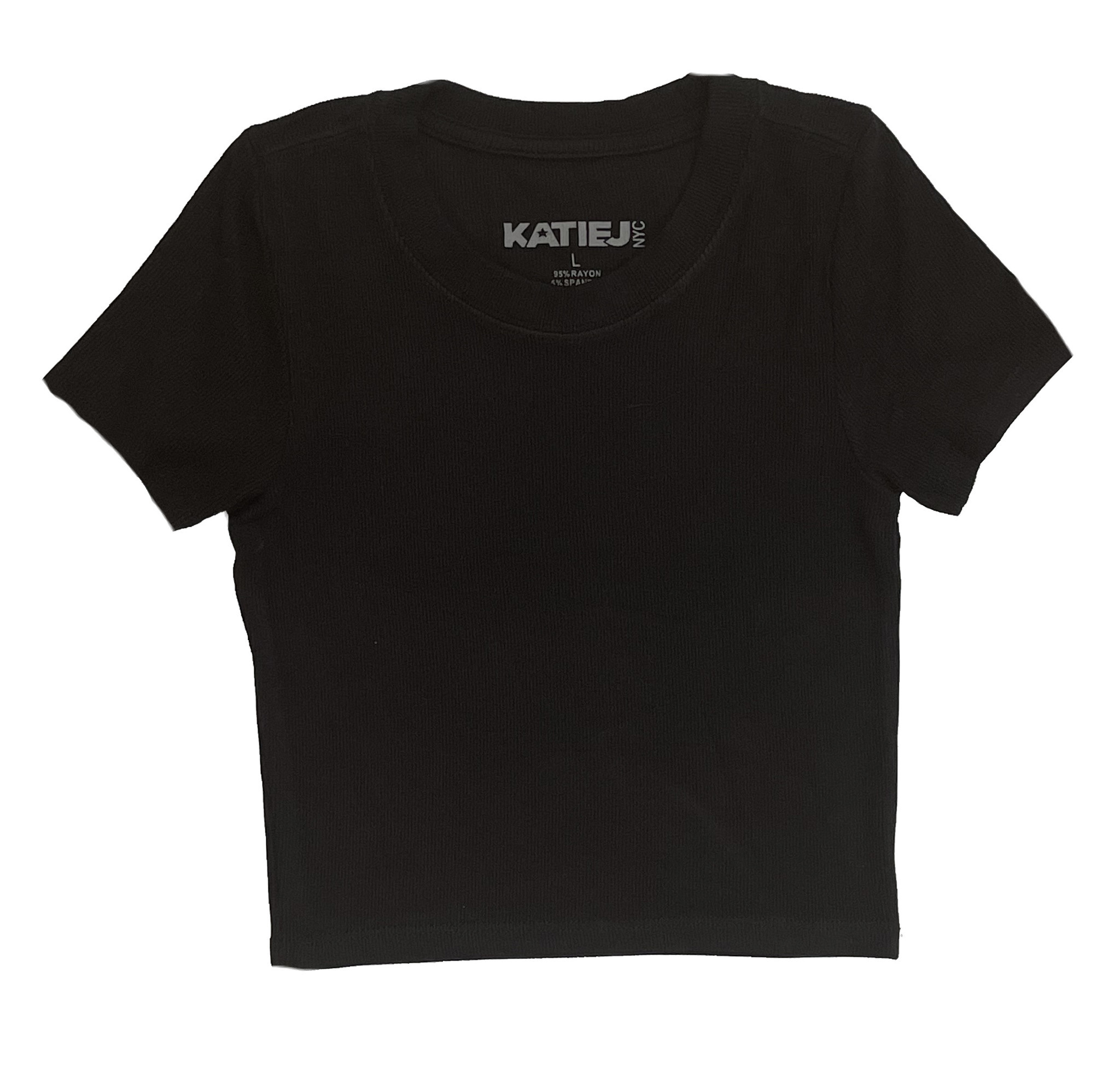 KatieJ NYC Black Livi SS Tee