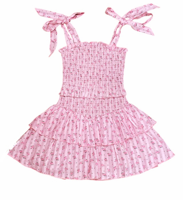 KatieJ NYC Blush Rose Ditsy Emerson Dress