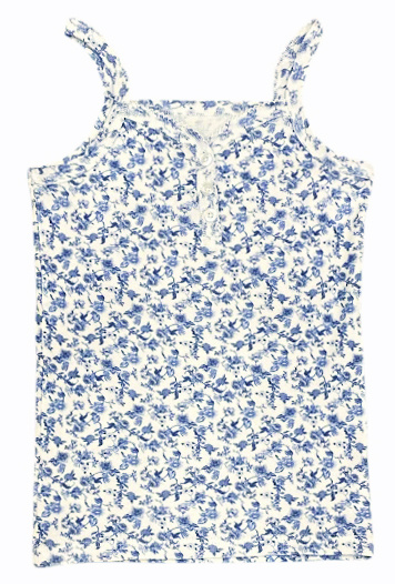 KatieJ NYC Blue Toile Tank