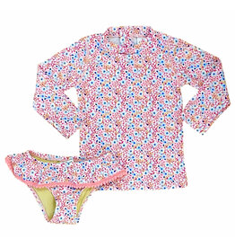 Shade Critters Bright Ditsy Floral Rashgd 2pc Swimsuit
