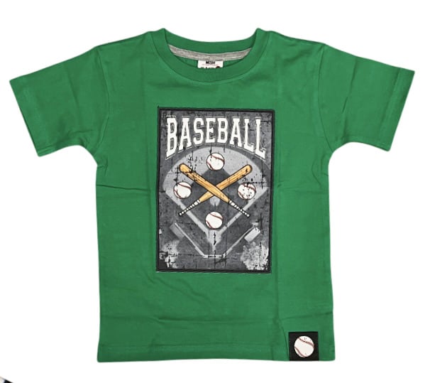 Mish Green Baseball Square Tee