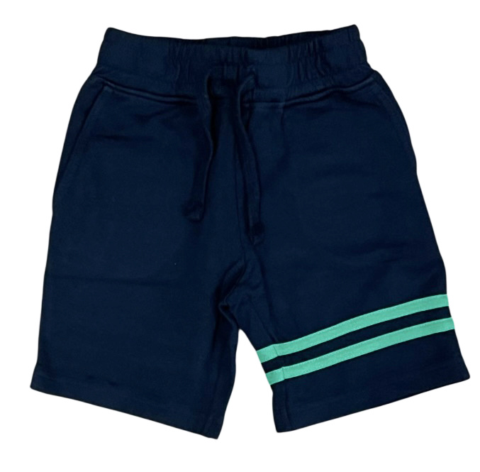 Mish Navy/Green Taping Trim Infant Shorts