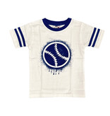 Mish White/Cobalt Baseball Graffiti Inf. Ringer Tee