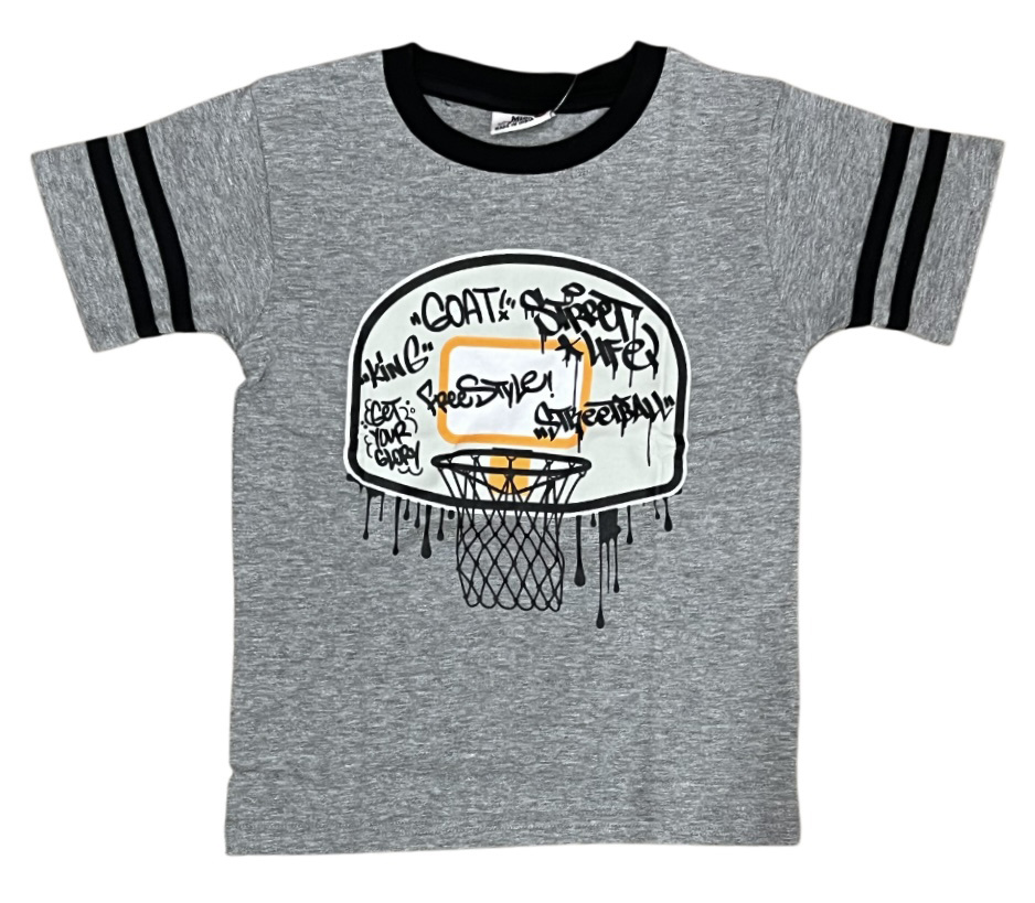 Mish Basketball Graffiti Grey Tee