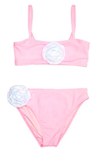 Mini Dreamers Harper Pink Flower Bikini
