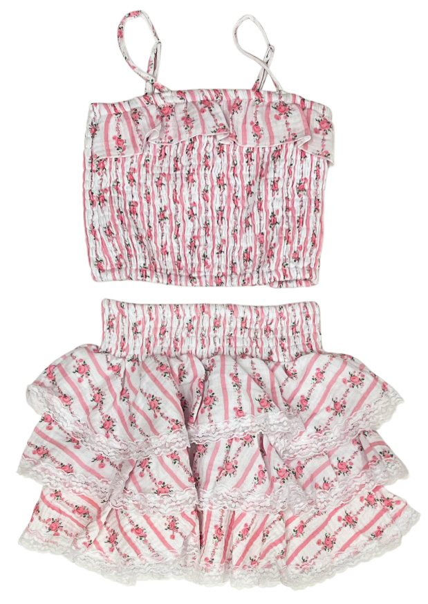 FBZ Roses Ribbon Skirt Set