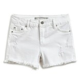 Tractr White Distressed Fray Hem Shorts