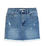 Tractr Lisa Fray Hem Denim Skirt