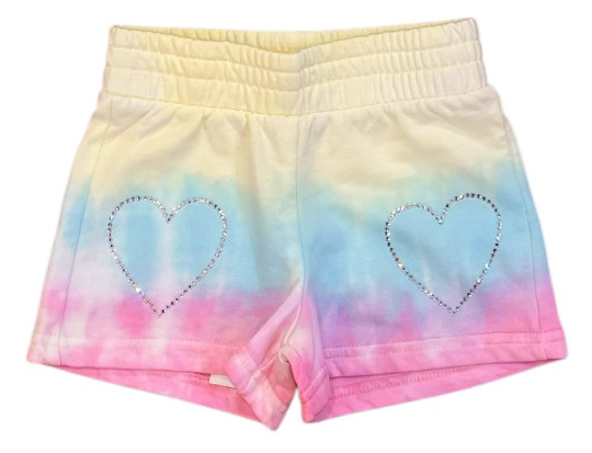 Mia Rainbow Heart Sweat Shorts