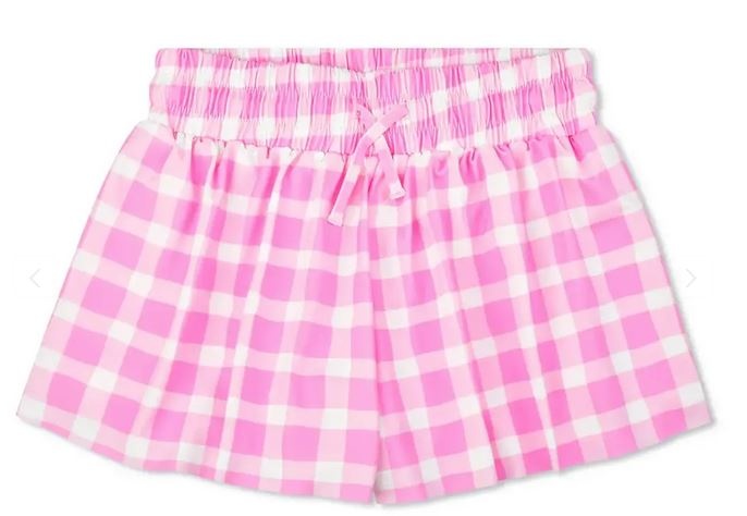 IScream Pink Gingham Butterfly Shorts