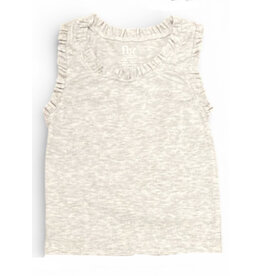 FBZ Grey Ruffle Trim Tank Top