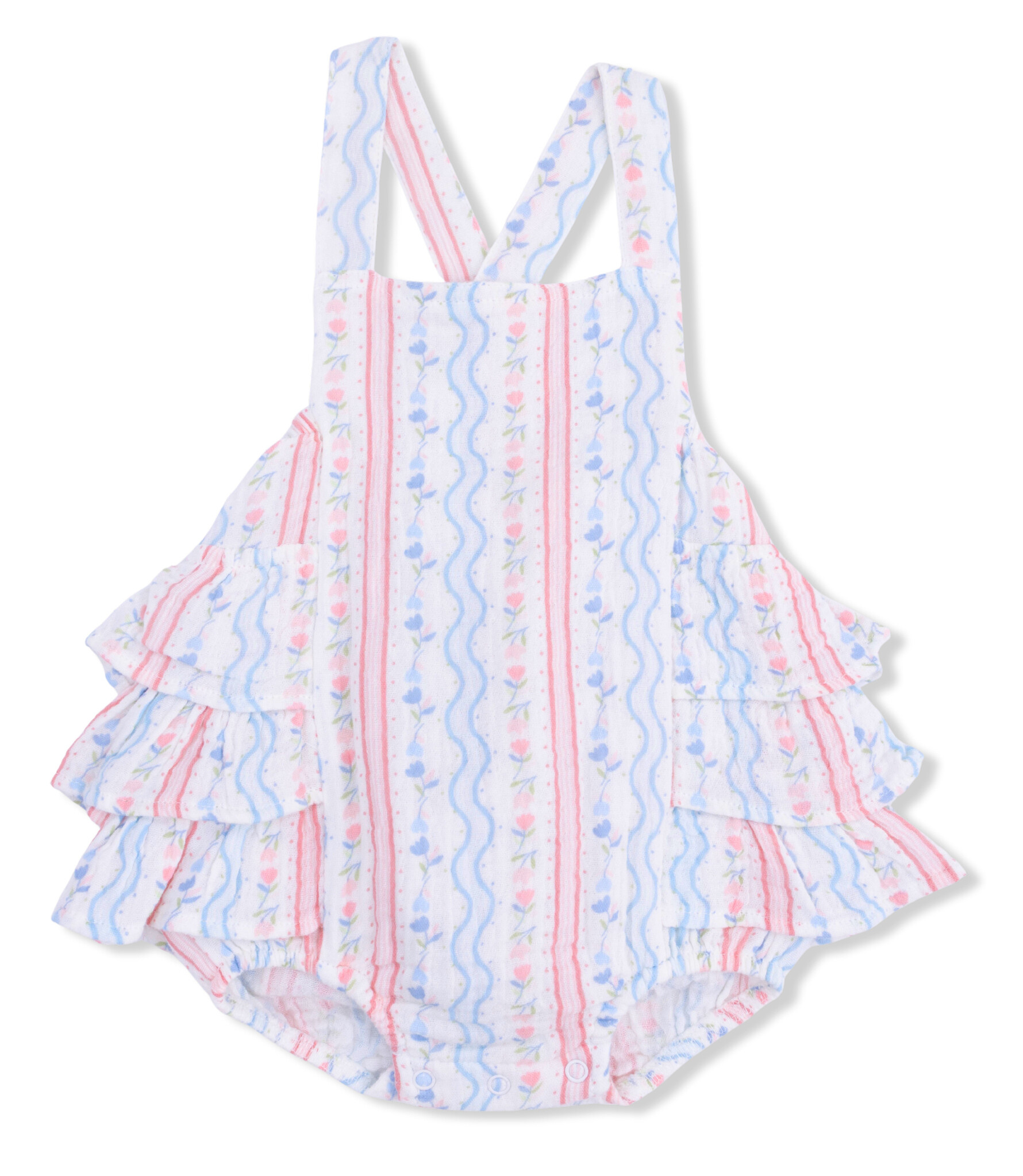 Angel Dear Tulip Stripe Gauze Sunsuit