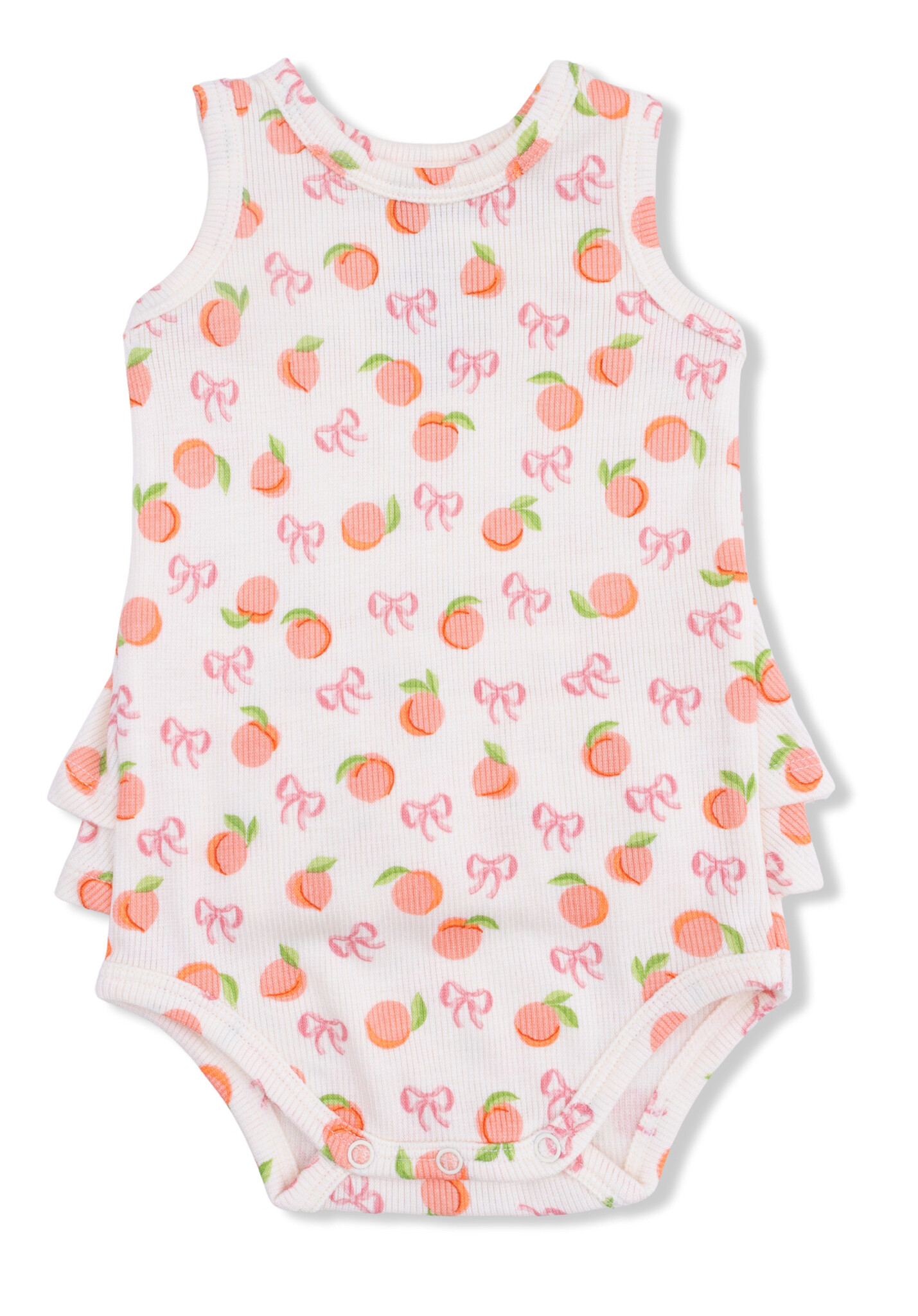 Angel Dear Little Peaches Ribbed Ruf back Onesie