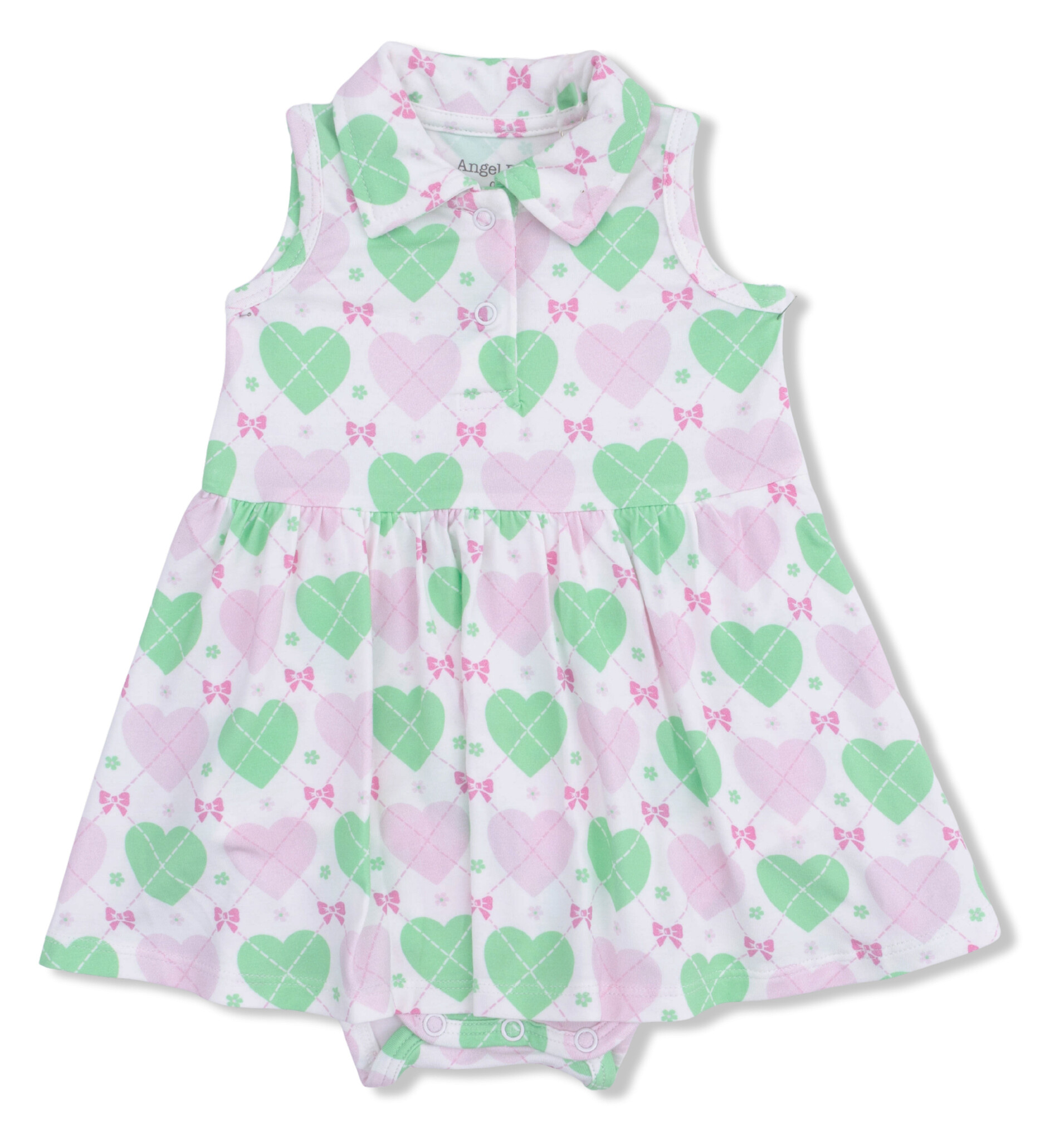 Angel Dear Heart Argyle Tennis Onesie Dress