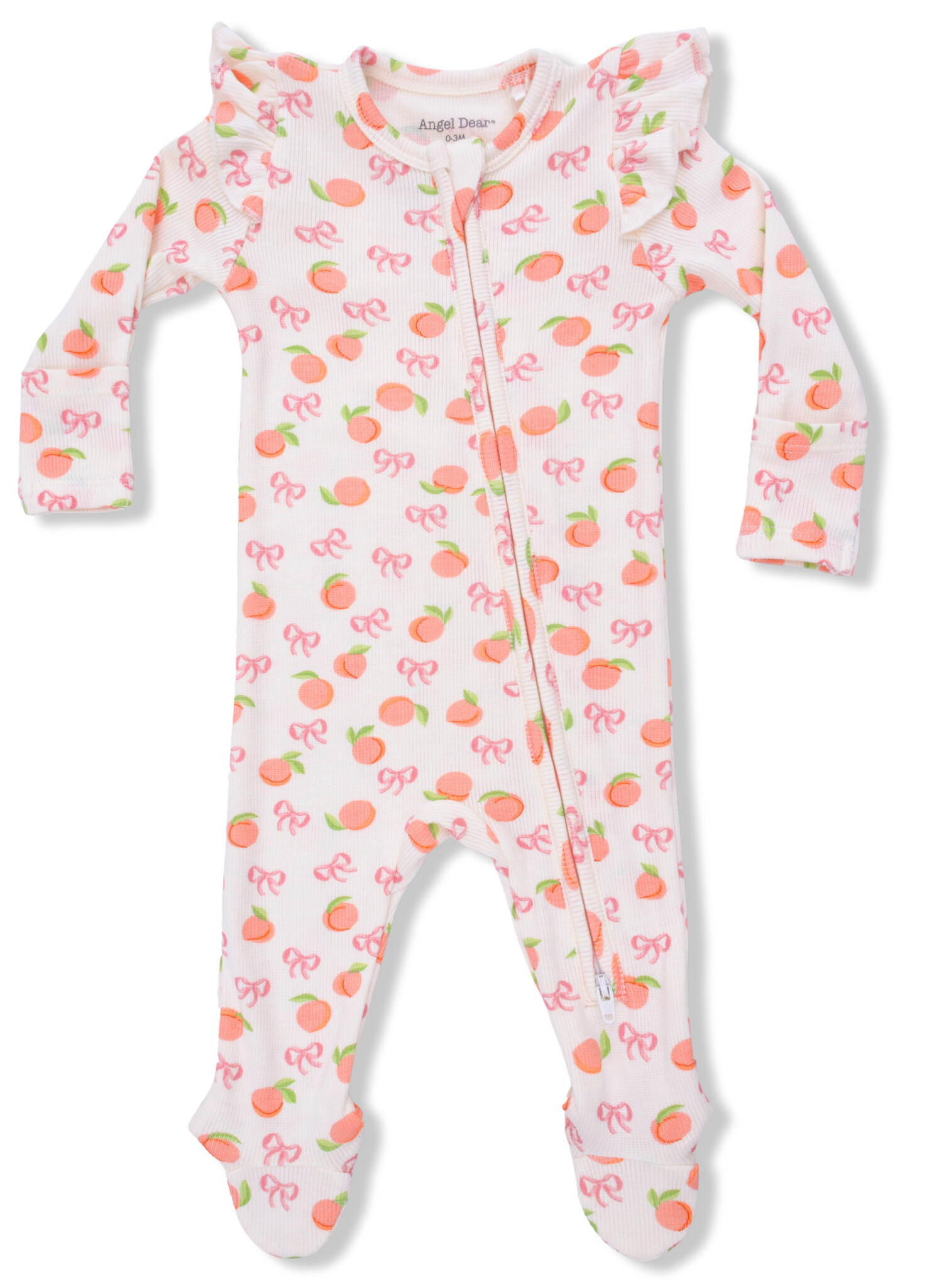 Angel Dear Little Peaches Ribbed Footie