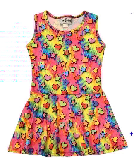 Dori Bright TD Heart Star Tank Dress
