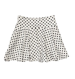 Dori Wht/Black Polka Dot Skort
