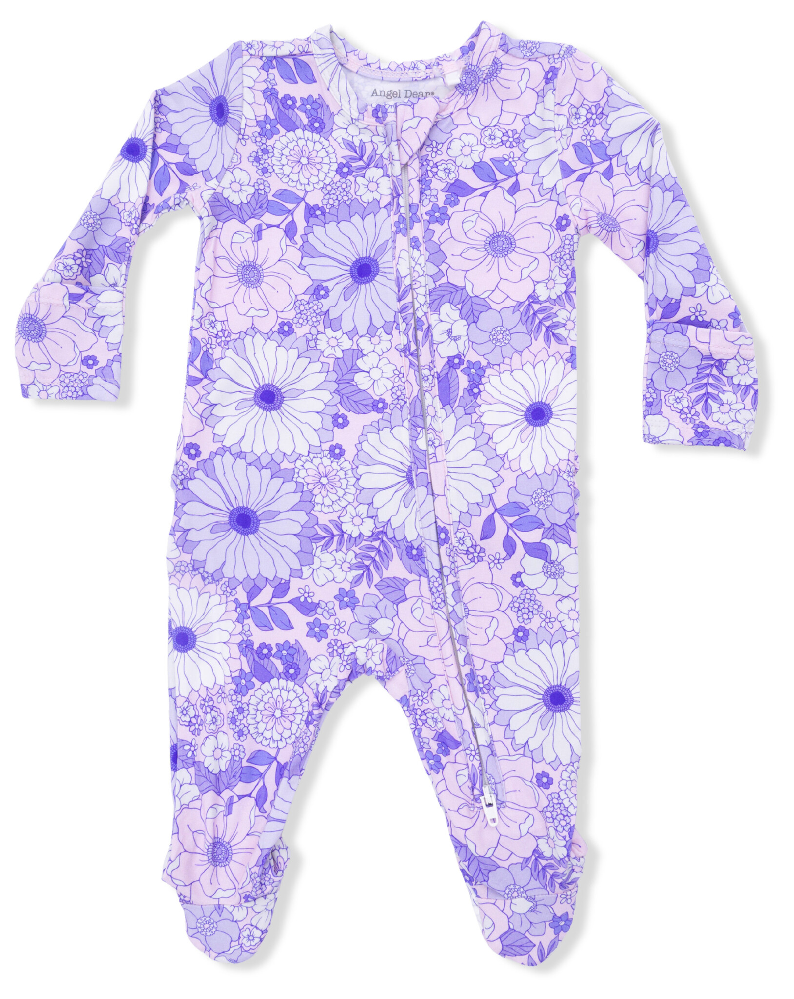Angel Dear Lacy Lavender Floral Footie