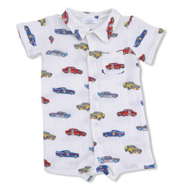 Angel Dear Race Car Gauze Romper